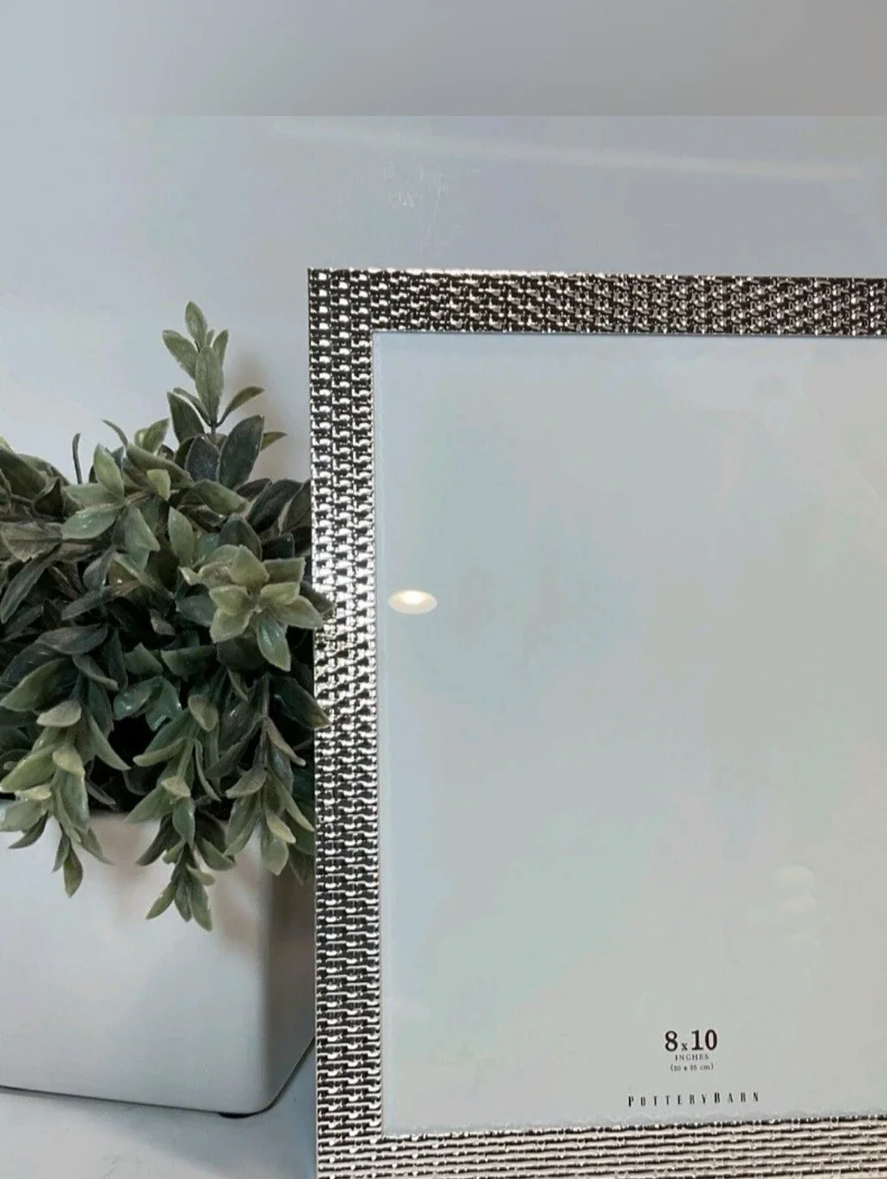 Pottery Barn 8 By 10 Silver Textured Photo Frame